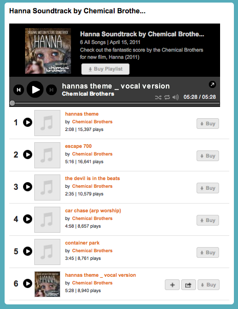 MJ Myspace Playlist Hanna